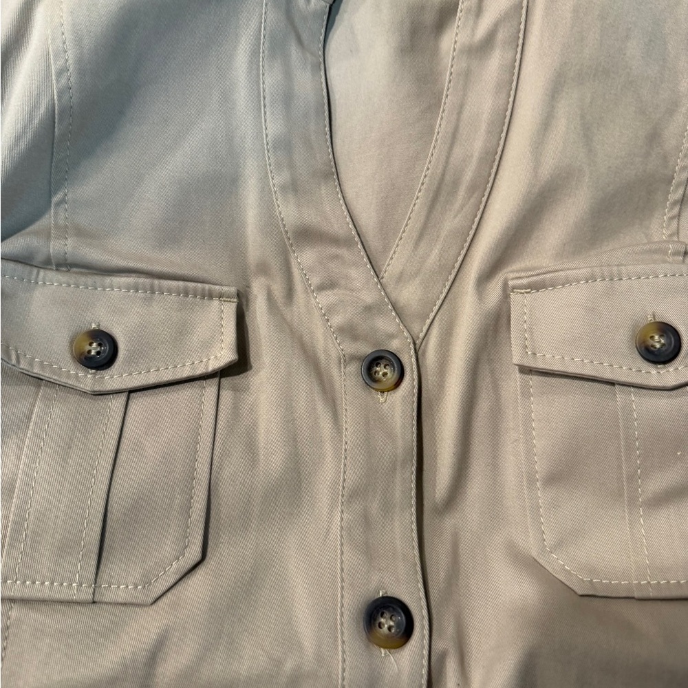 Boden Tan Button-Down Midi Dress - Picture 4 of 6